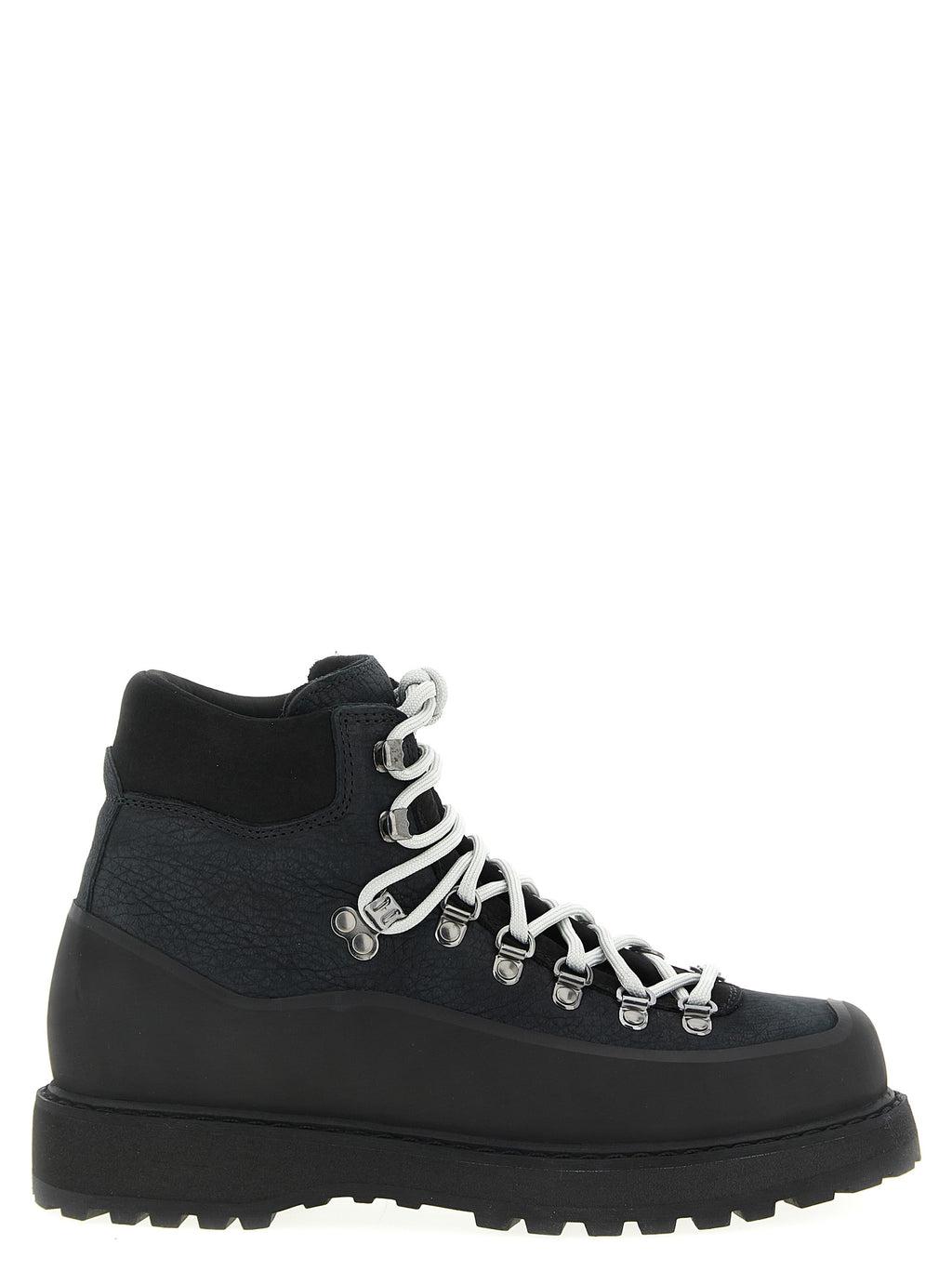 Black Cowhide Ankle Boots
