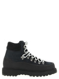 Black Cowhide Ankle Boots