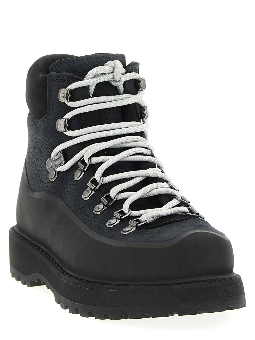 Black Cowhide Ankle Boots