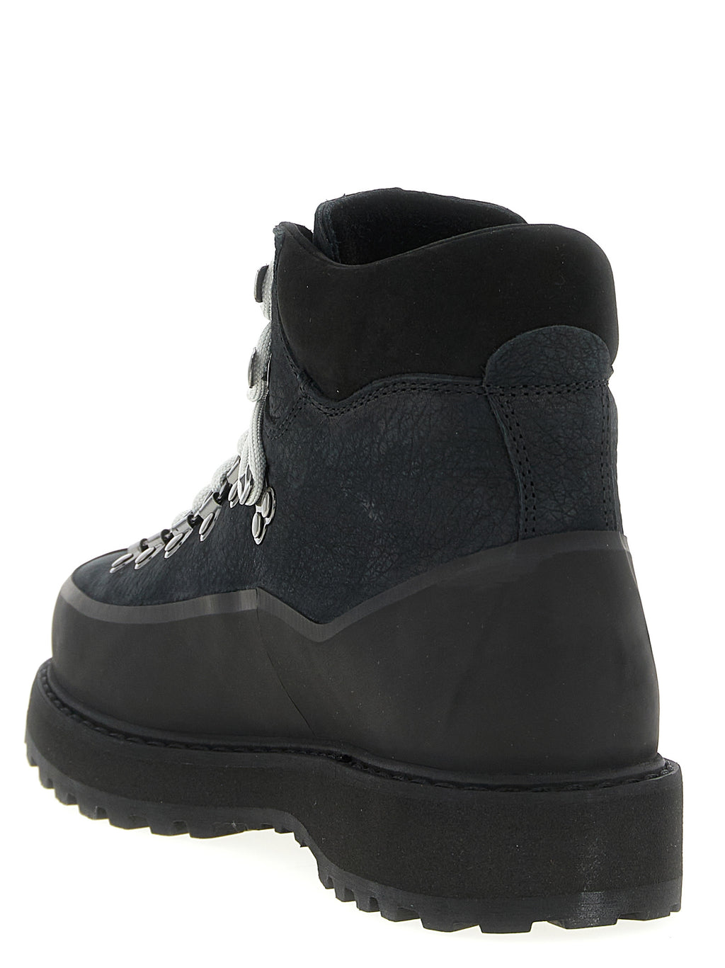 Black Cowhide Ankle Boots