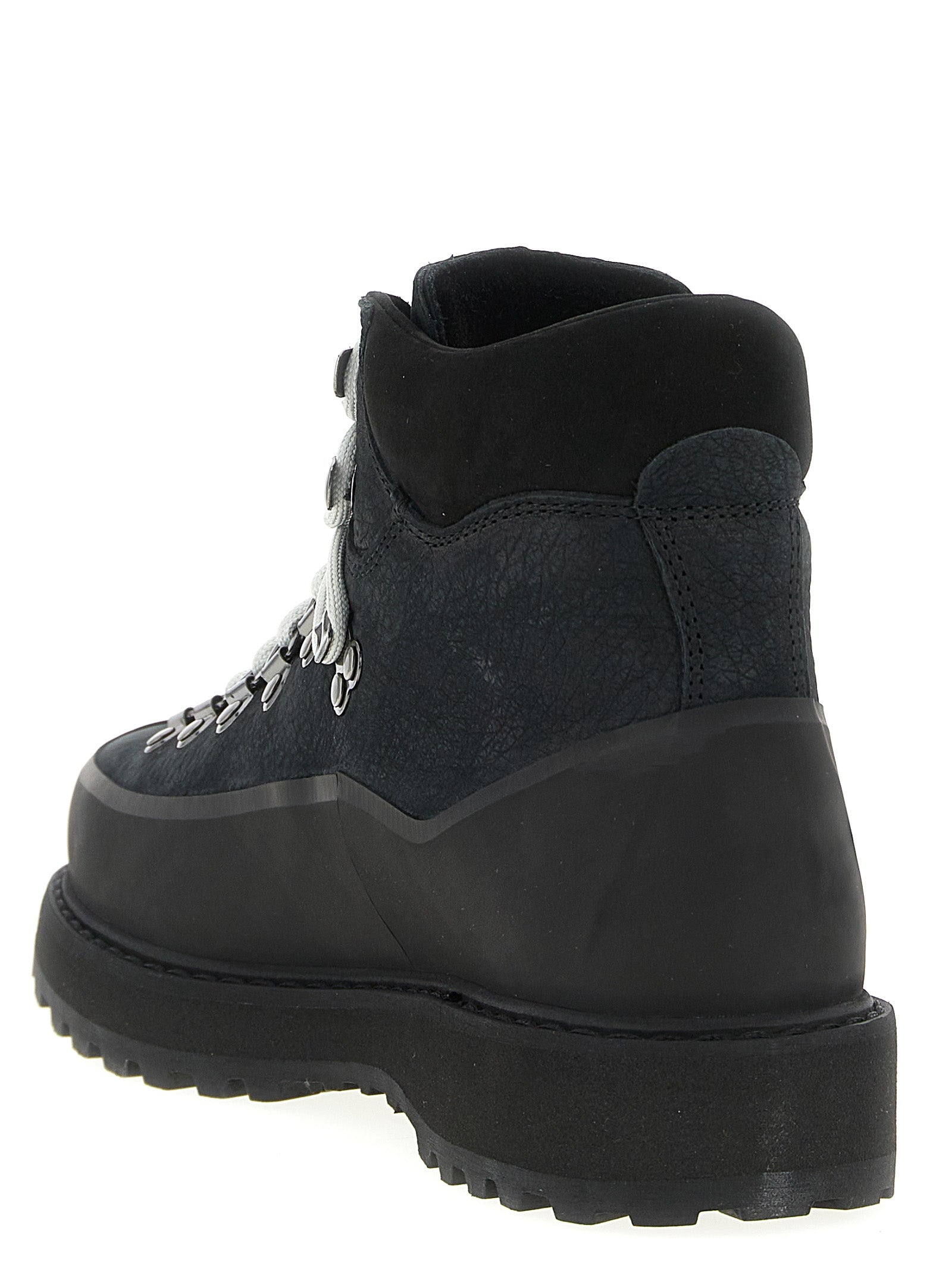 Black Cowhide Ankle Boots