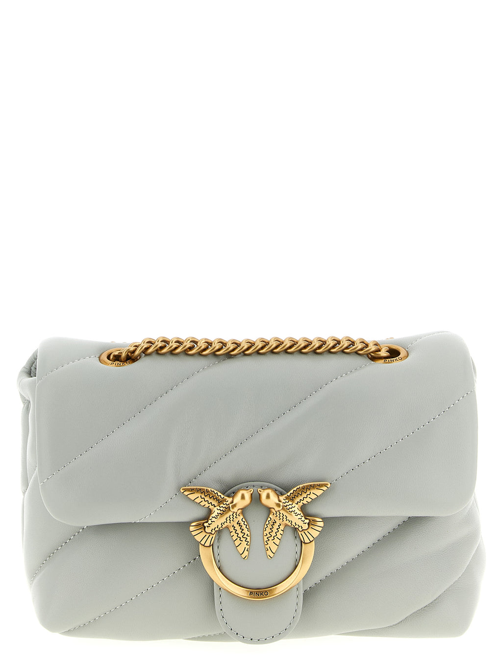 Gray Lamb Fur Crossbody Bag