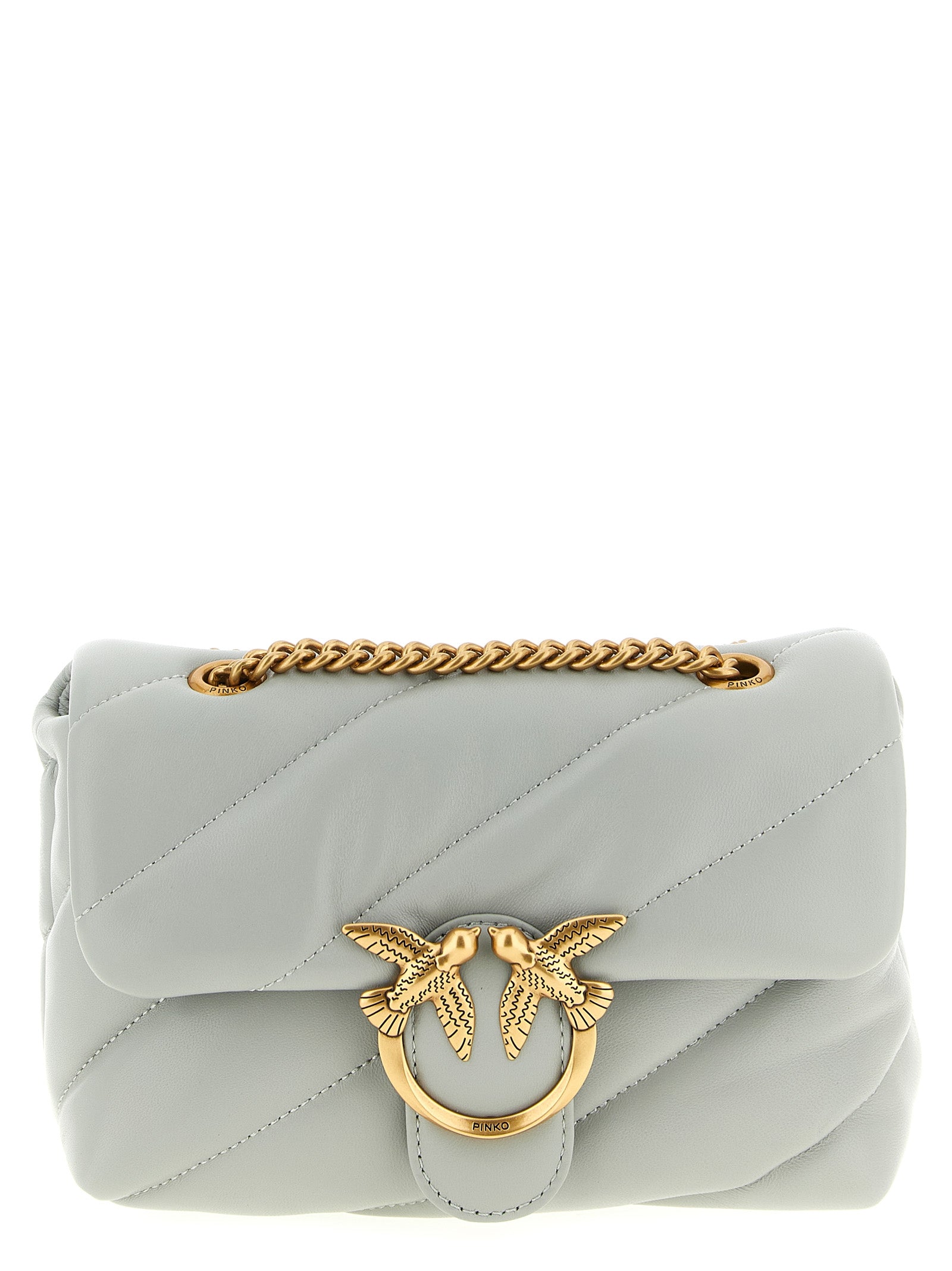 Gray Lamb Fur Crossbody Bag