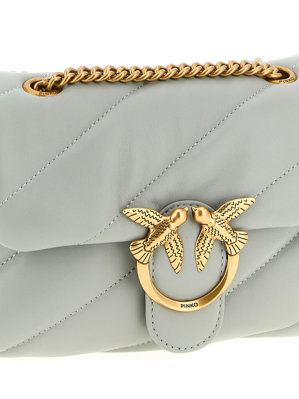 Gray Lamb Fur Crossbody Bag