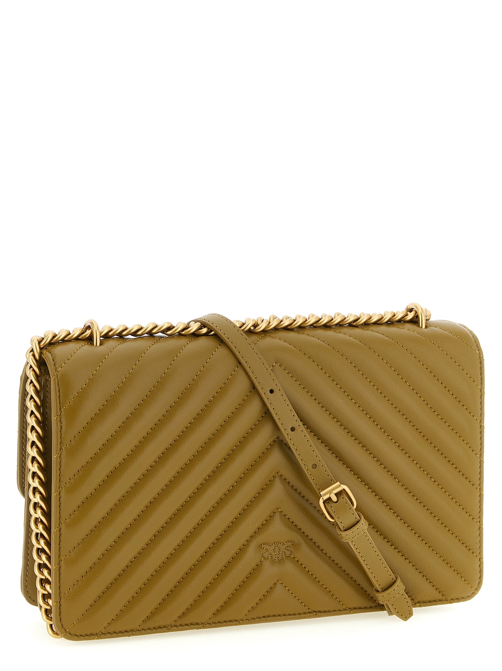 Bicolor Lambskin Crossbody Bag
