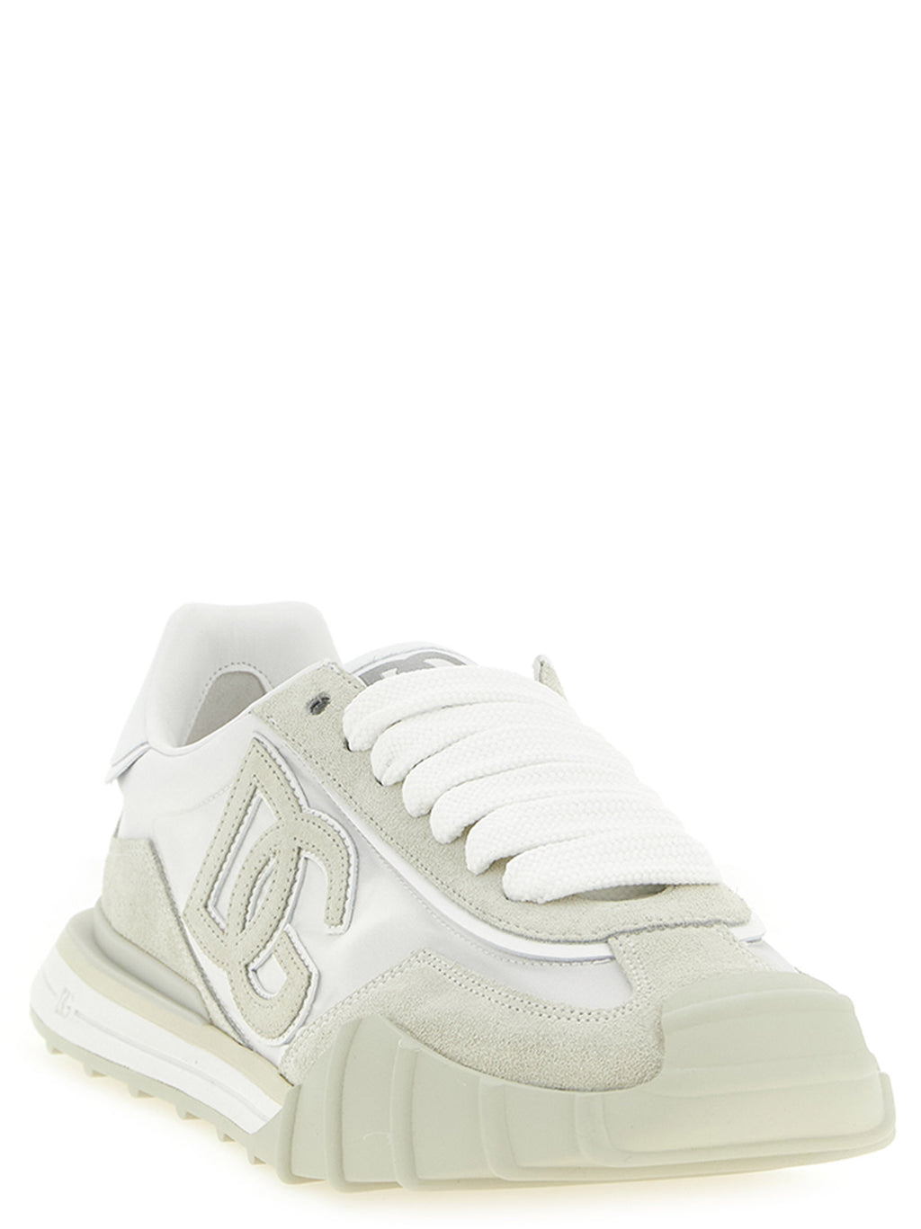 Beige Polyamide Athletic Sneakers