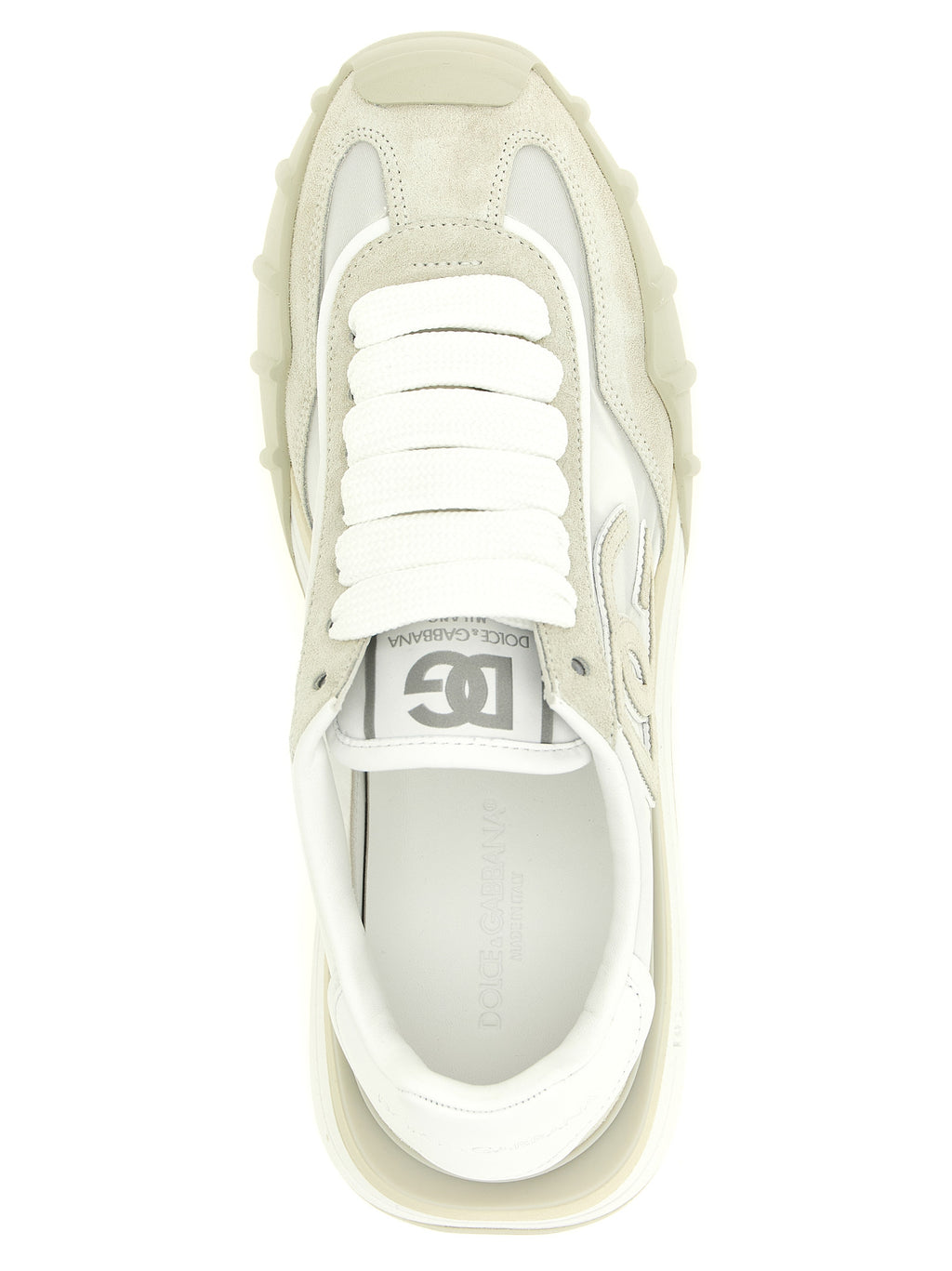Beige Polyamide Athletic Sneakers
