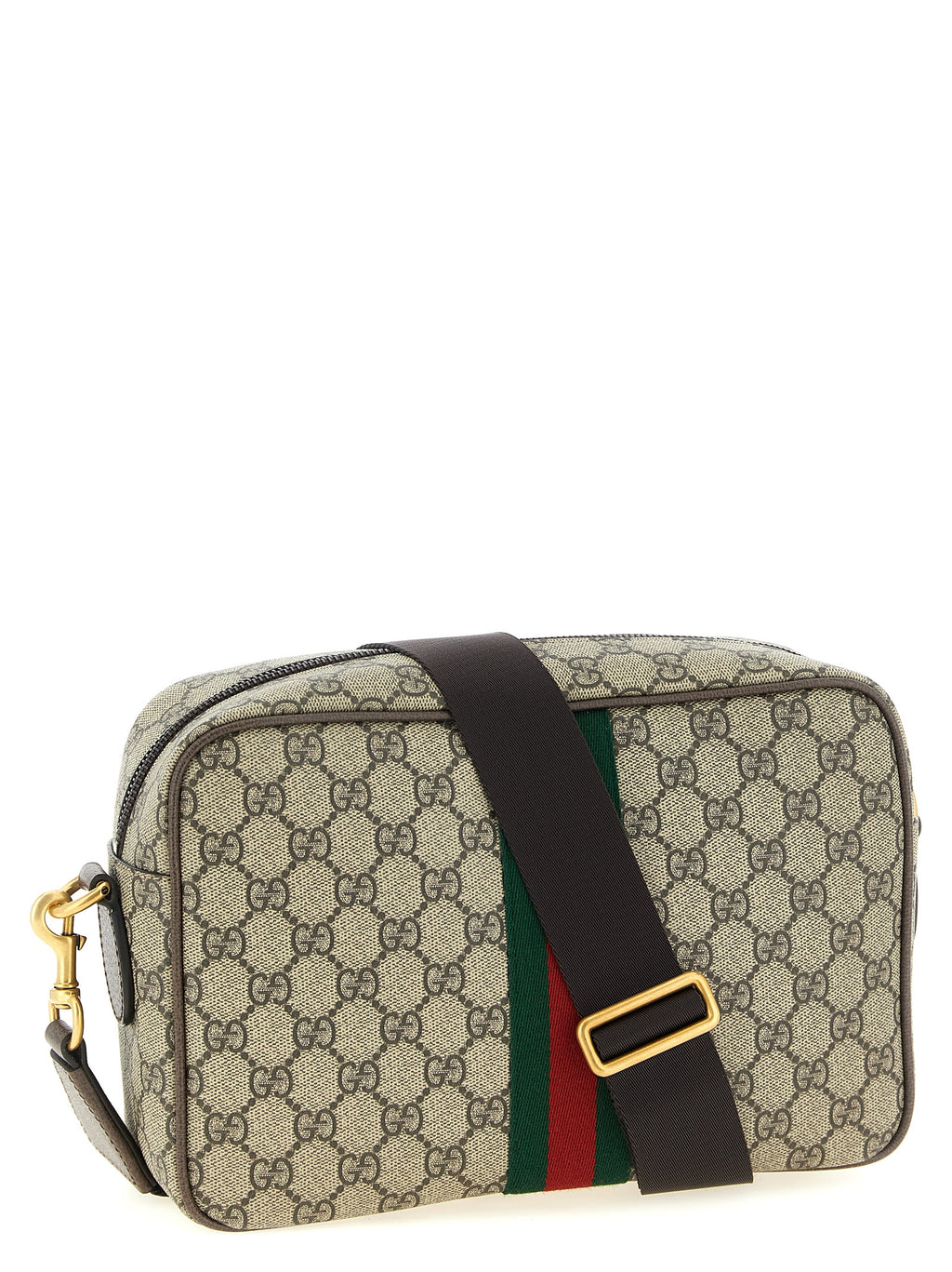 Beige Polyethylene Crossbody Bag