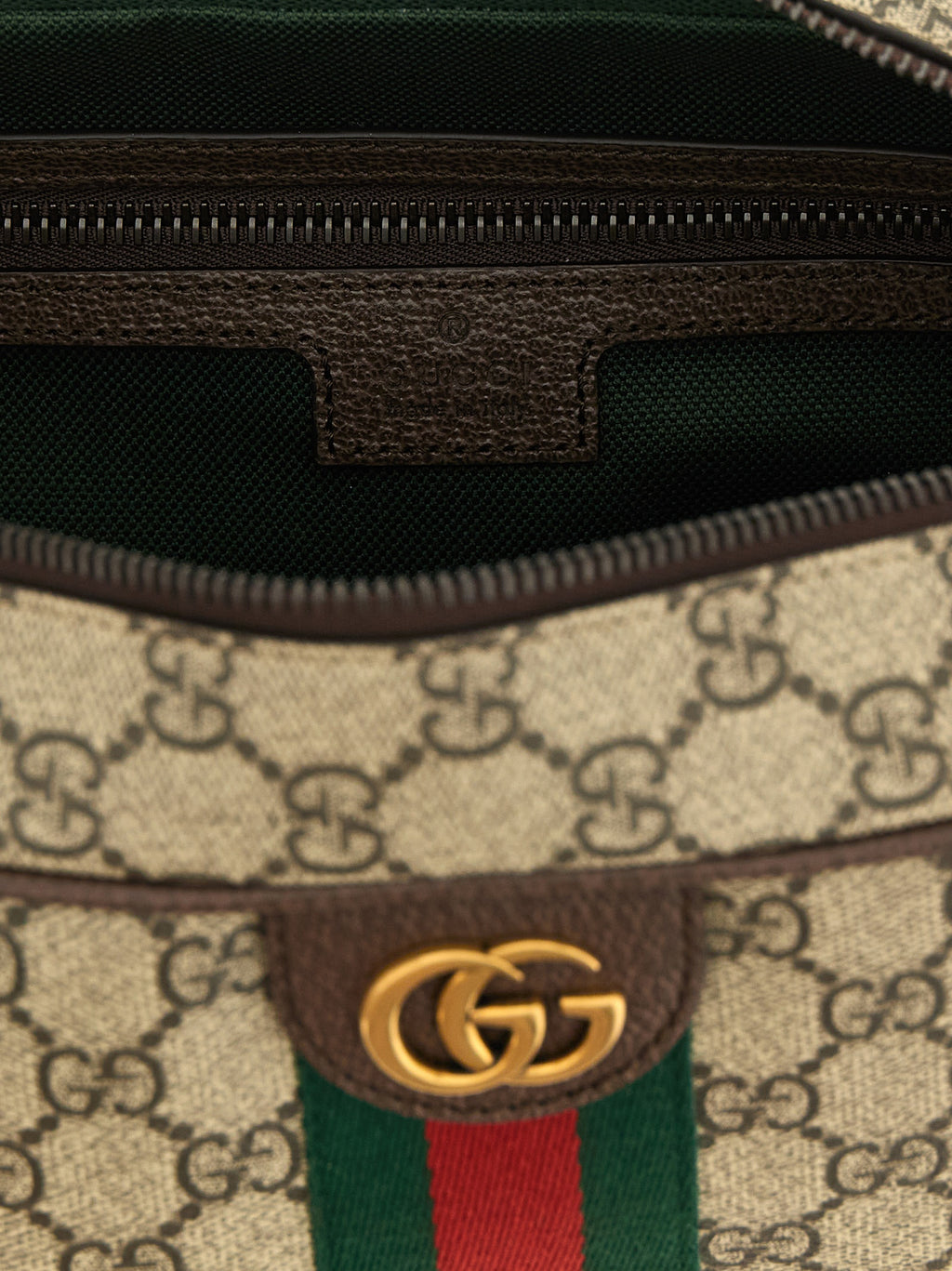 Beige Polyethylene Crossbody Bag