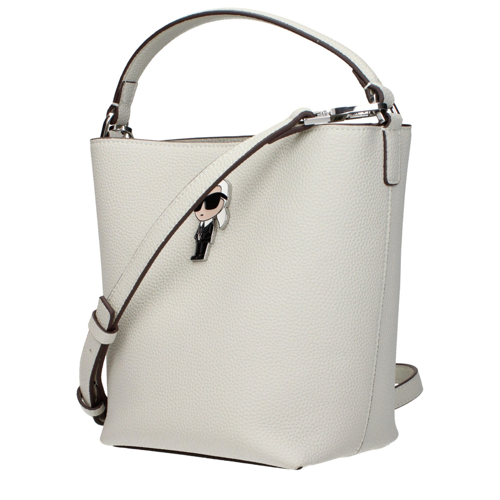 Gray Leather Handbag