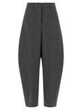 Gray Wool Casual Pants