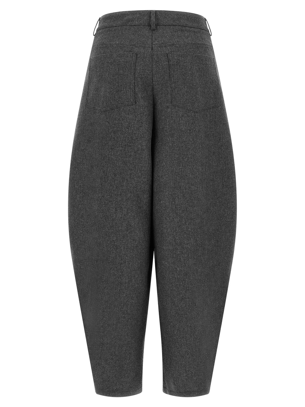 Gray Wool Casual Pants