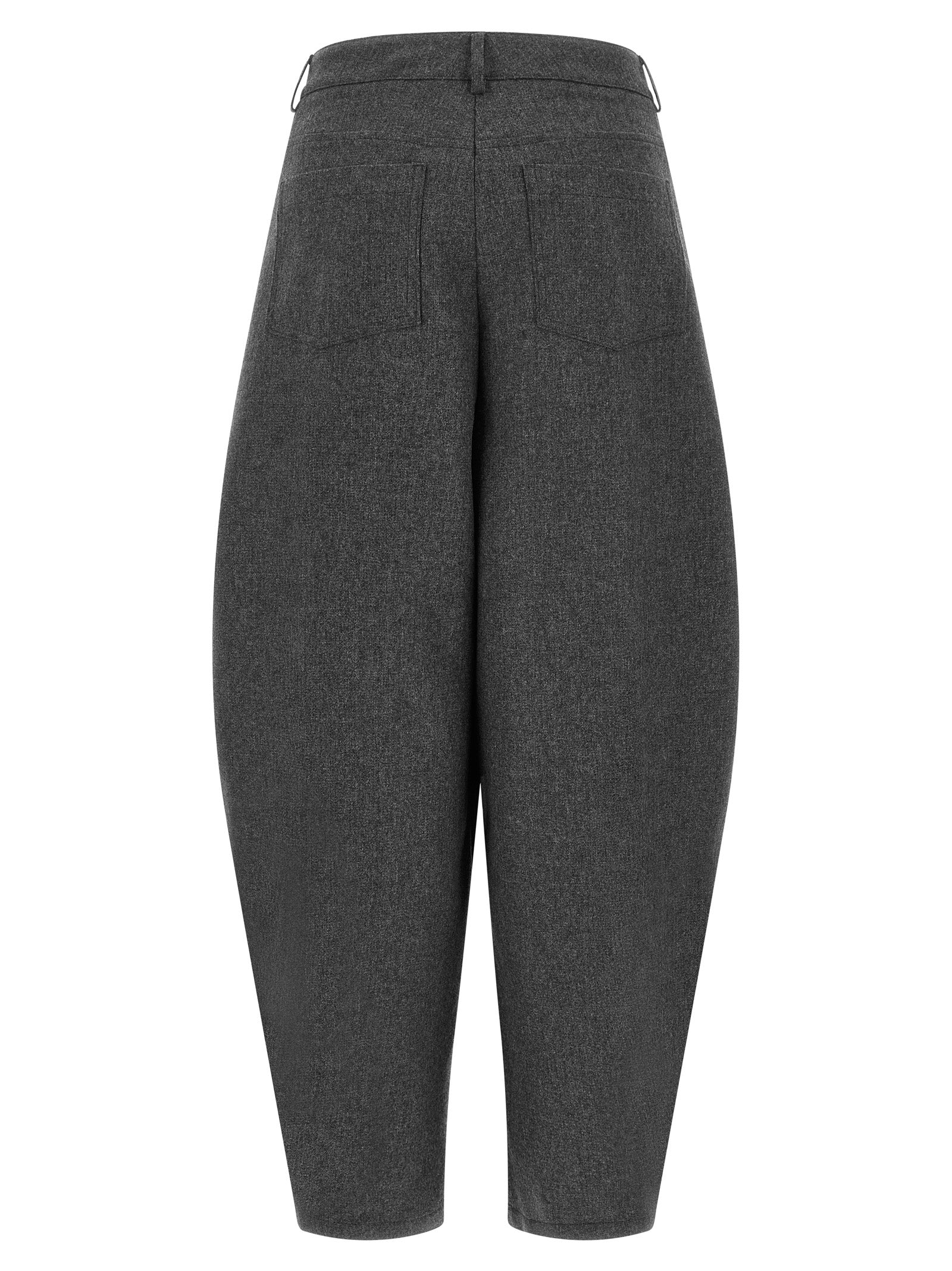 Gray Wool Casual Pants