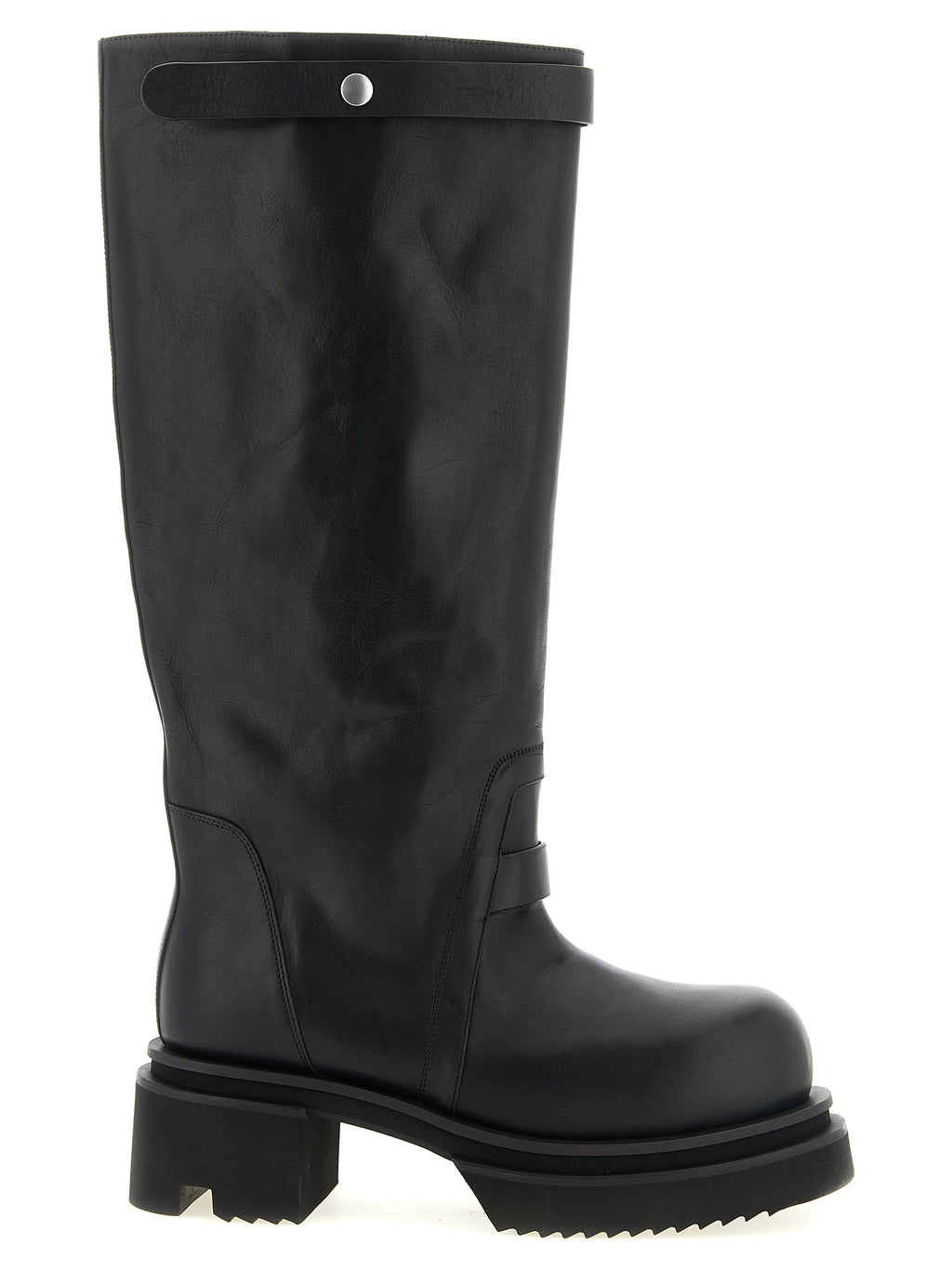 Black Calfskin Over The Knee