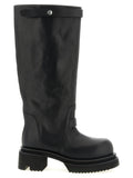 Black Calfskin Over The Knee