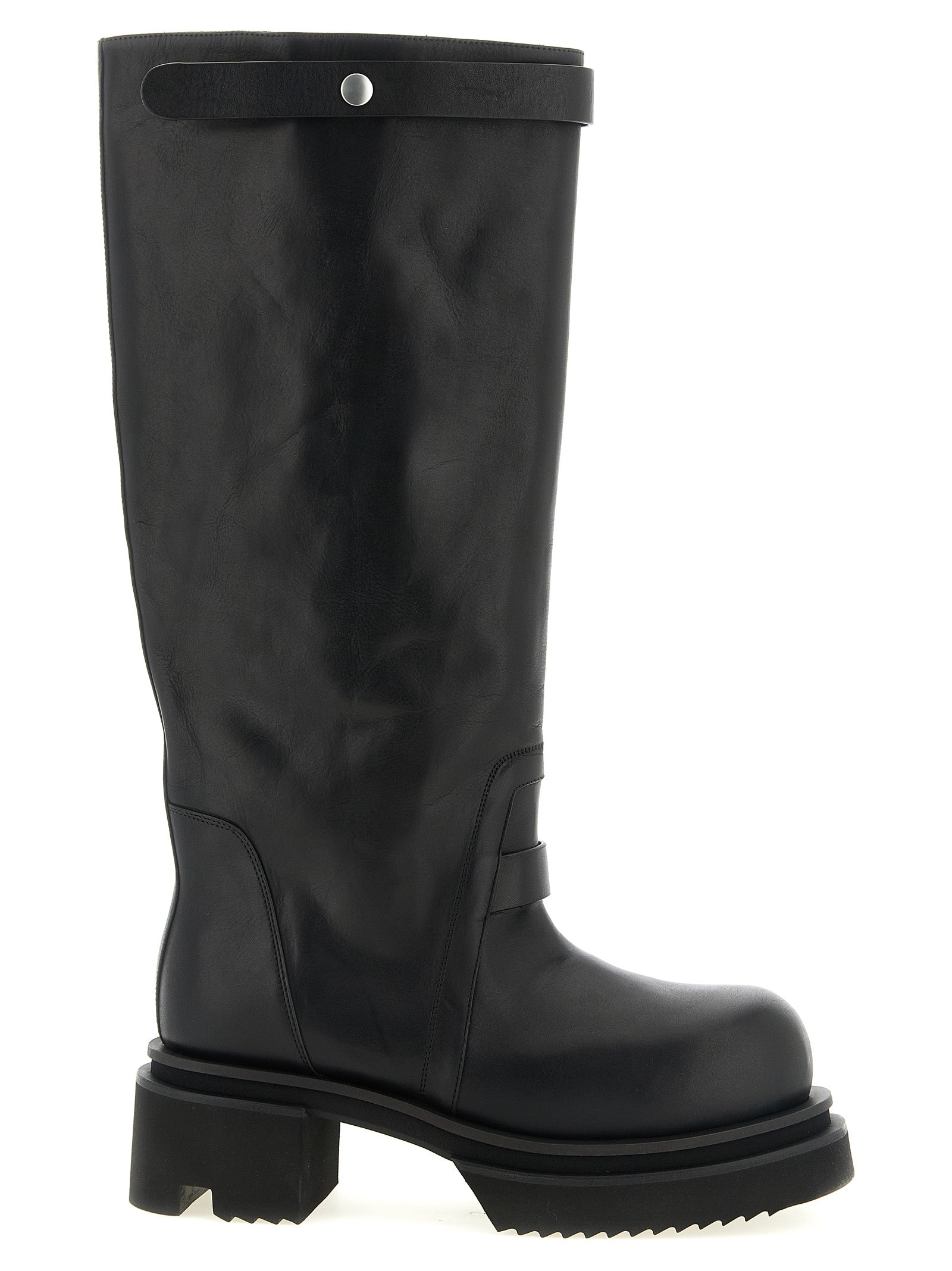 Black Calfskin Over The Knee