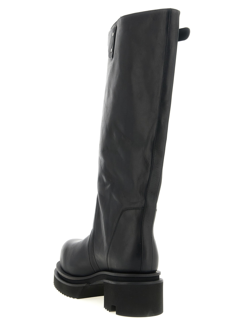 Black Calfskin Over The Knee