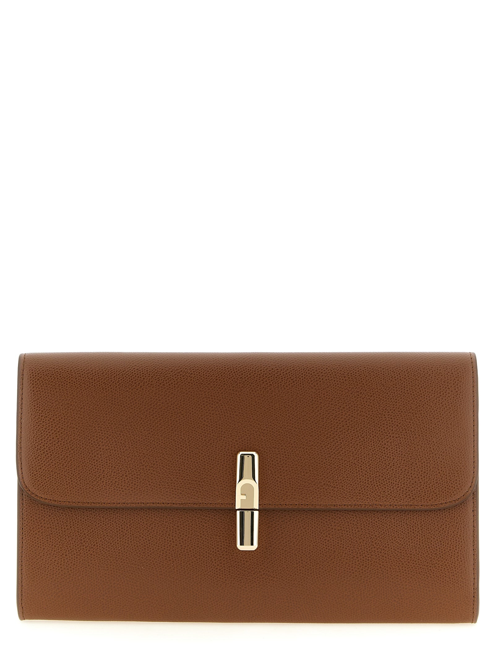 Brown Calfskin Clutch Bag