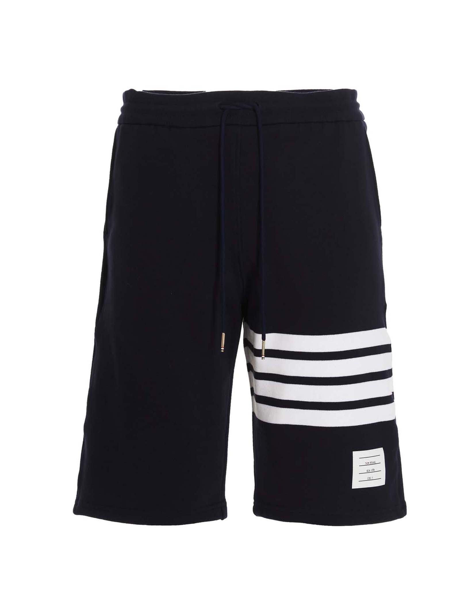 Blue Cotton Bermuda Shorts