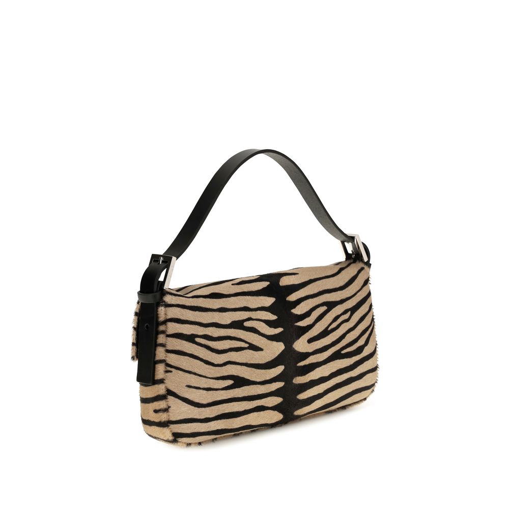 Beige Calf Leather Bos Taurus Shoulder Bag