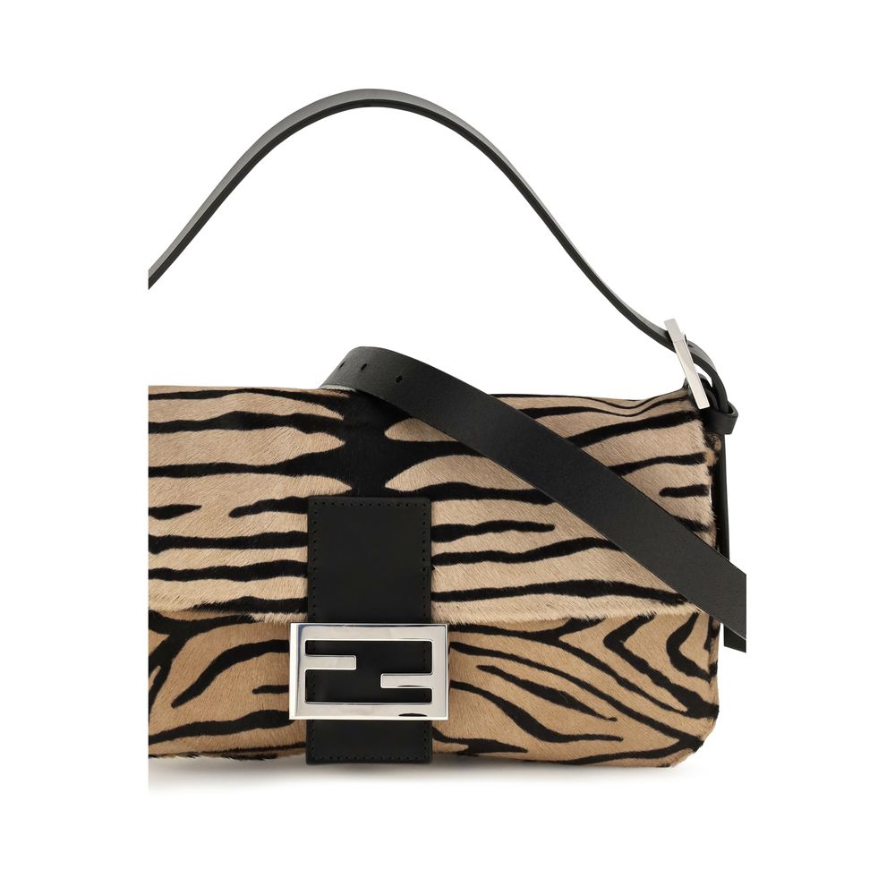 Beige Calf Leather Bos Taurus Shoulder Bag