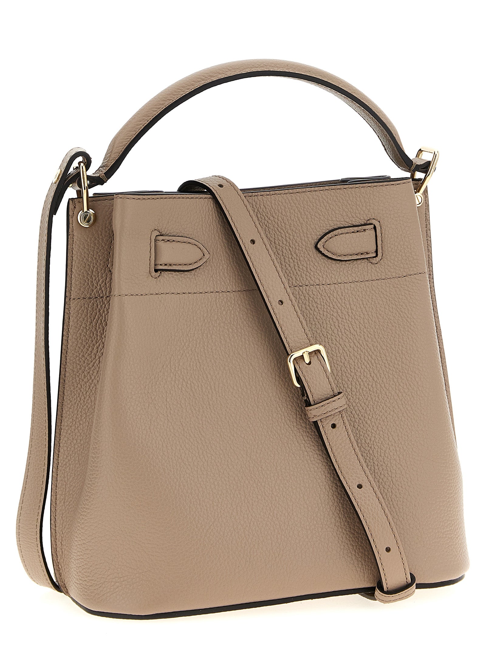 Gray Calfskin Crossbody Bag
