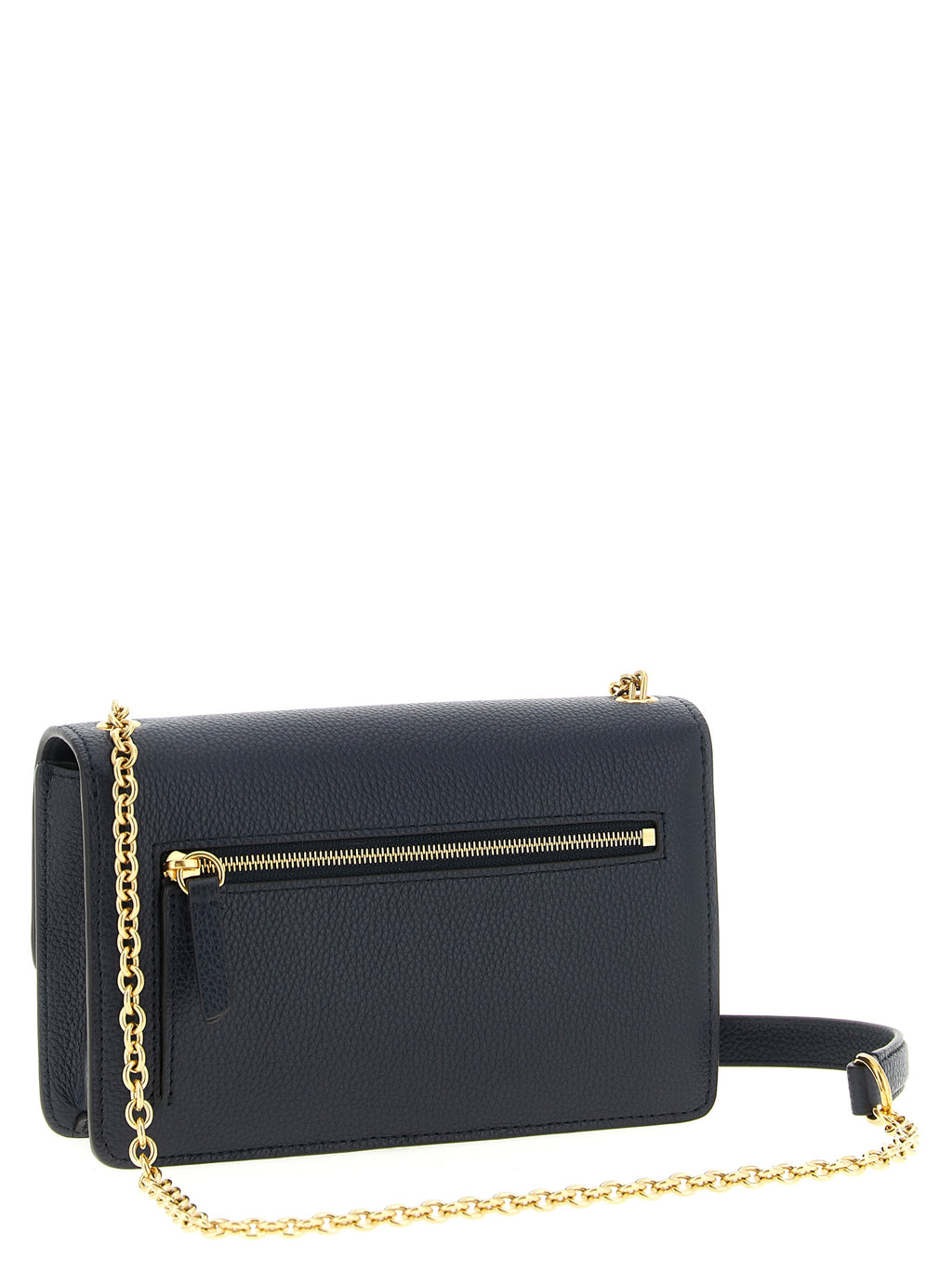 Blue Calfskin Crossbody Bag