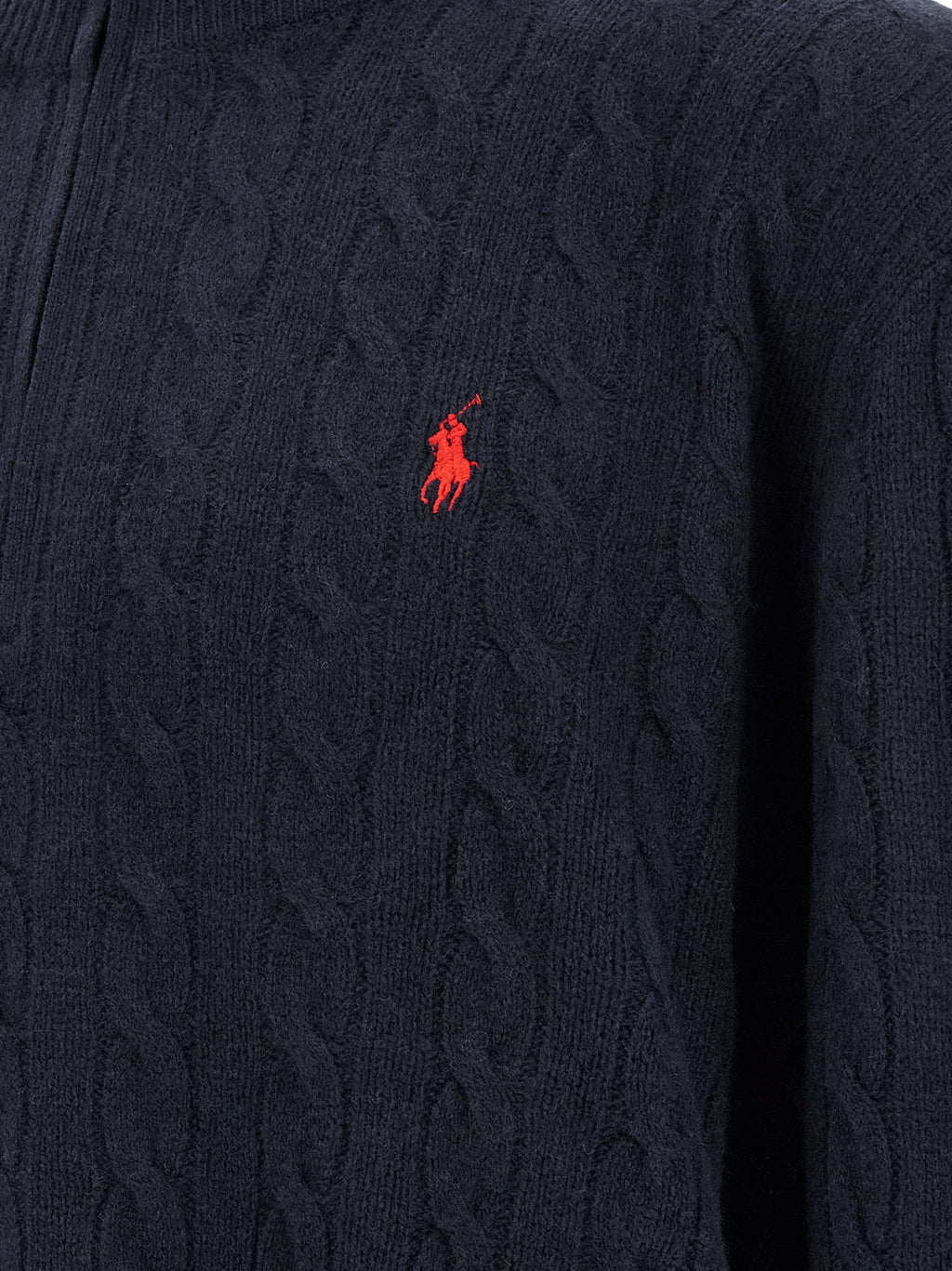 Blue Wool Cardigan