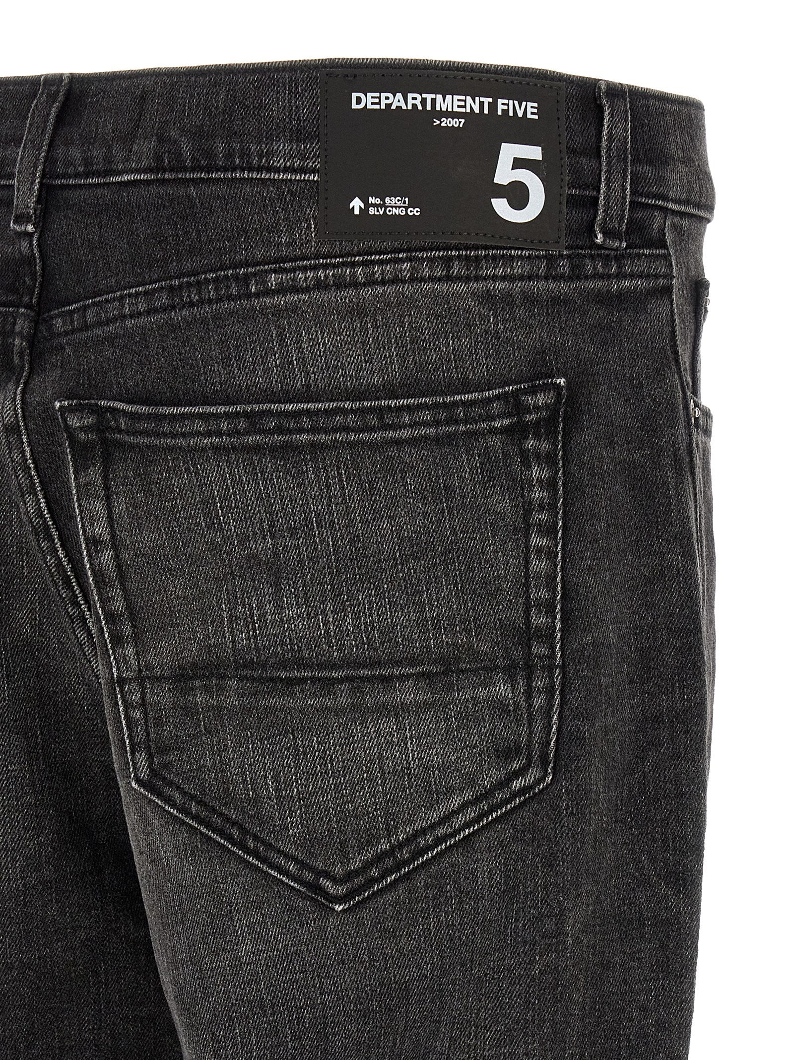 Black Cotton Cropped Jeans