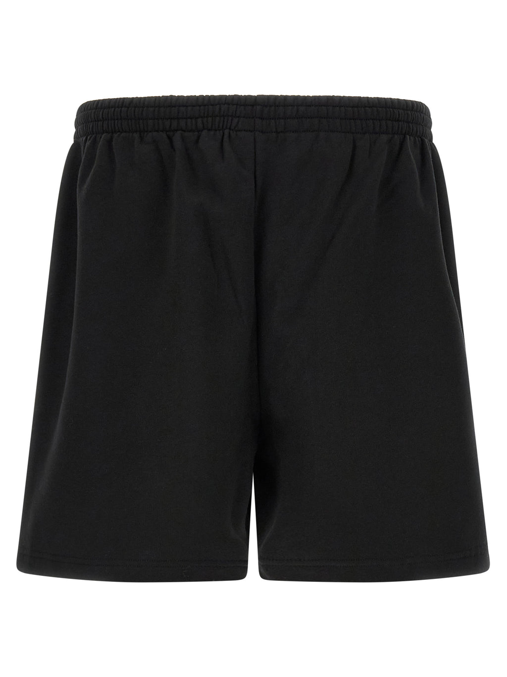 Black Cotton Bermuda Shorts