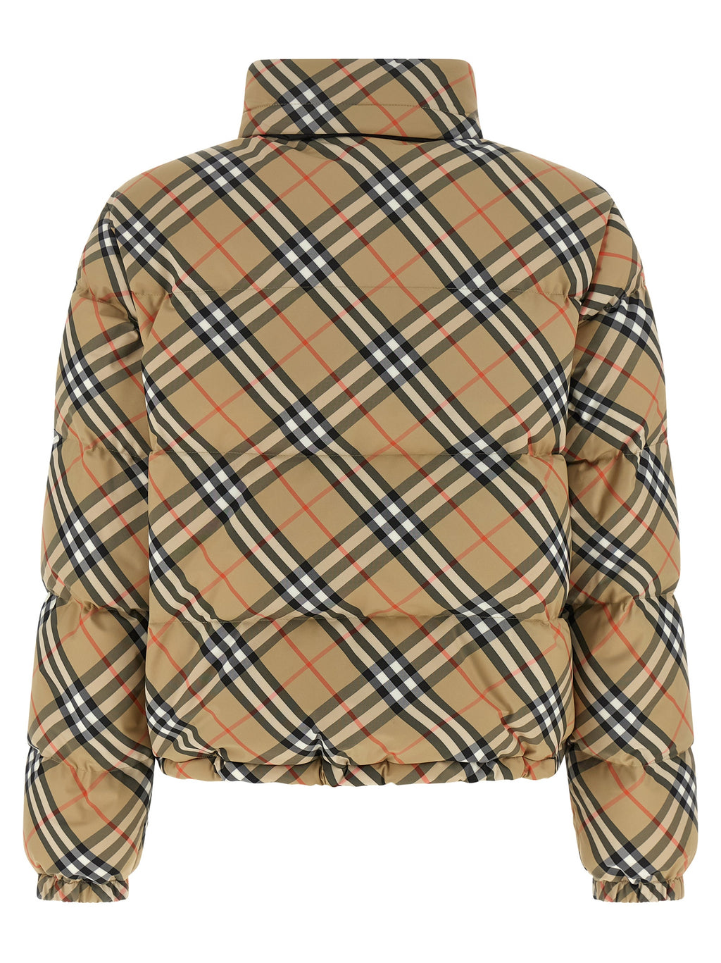 Beige Polyester Full-Length Jacket