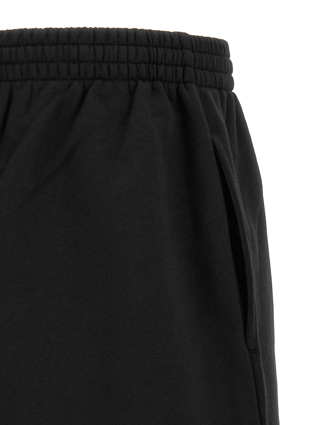 Black Cotton Bermuda Shorts