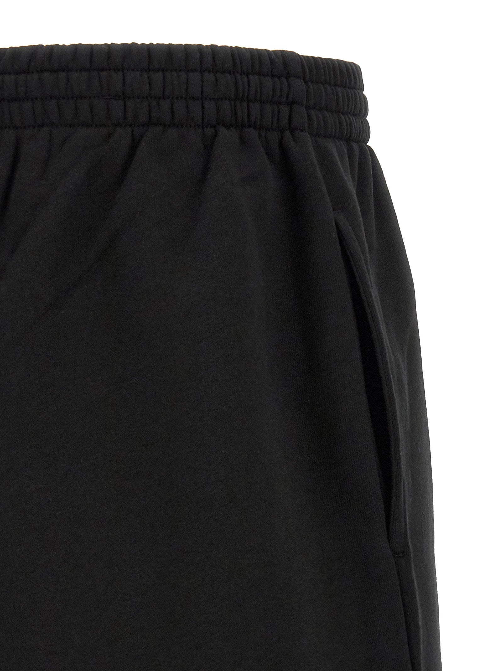 Black Cotton Bermuda Shorts