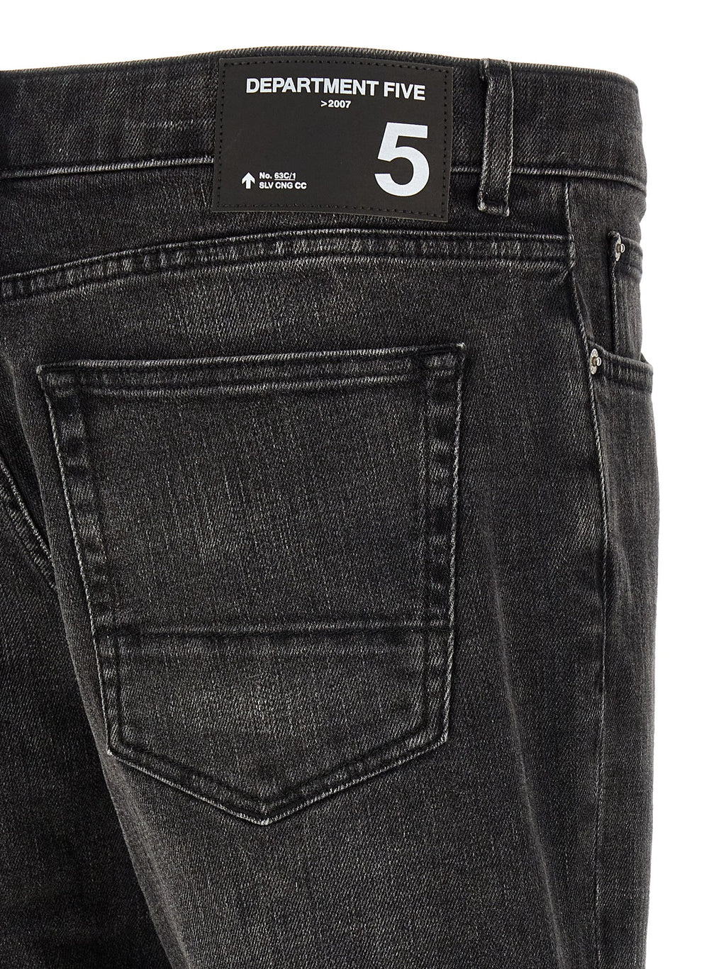 Black Cotton Straight-Leg Jeans