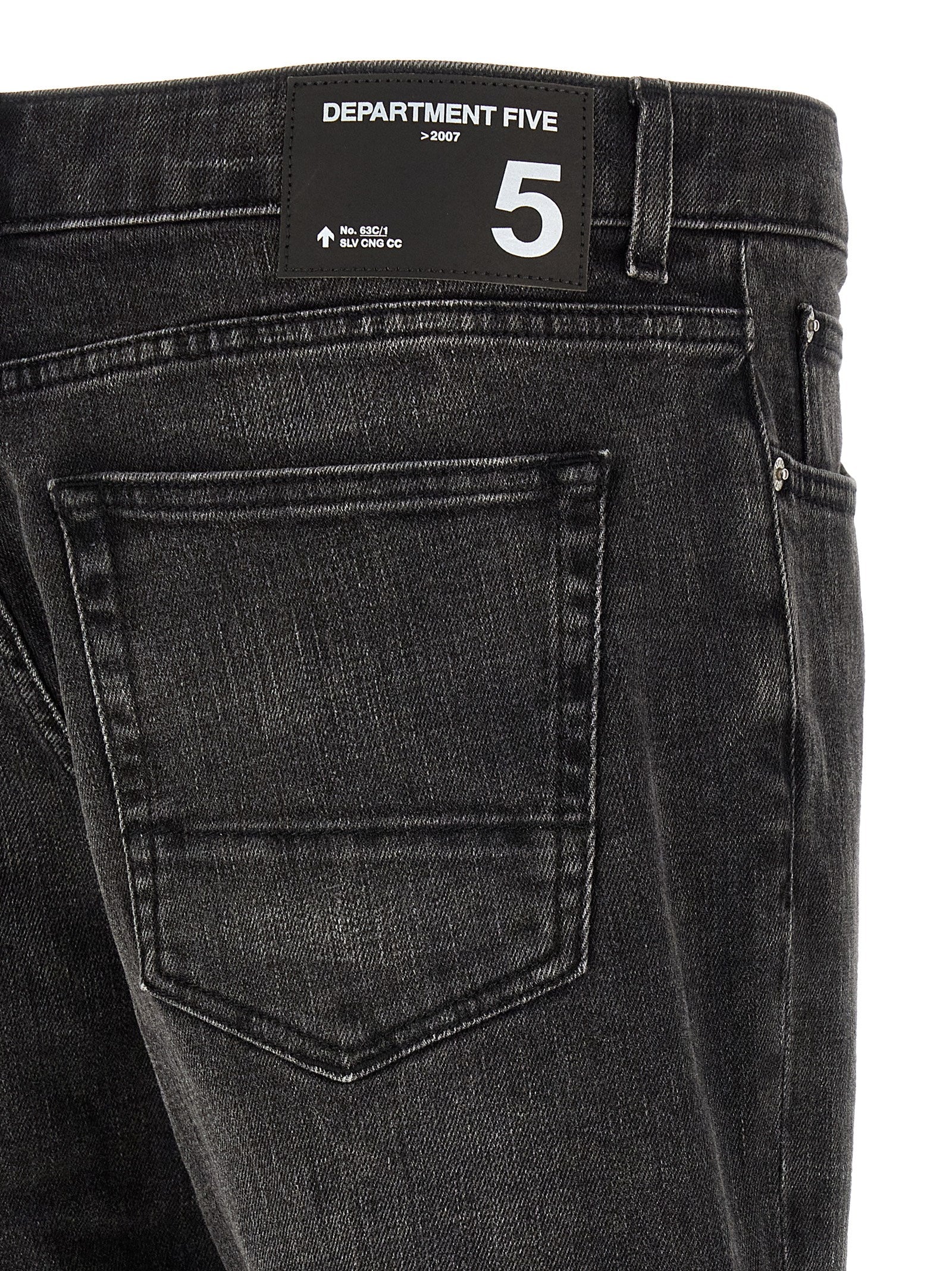 Black Cotton Straight-Leg Jeans