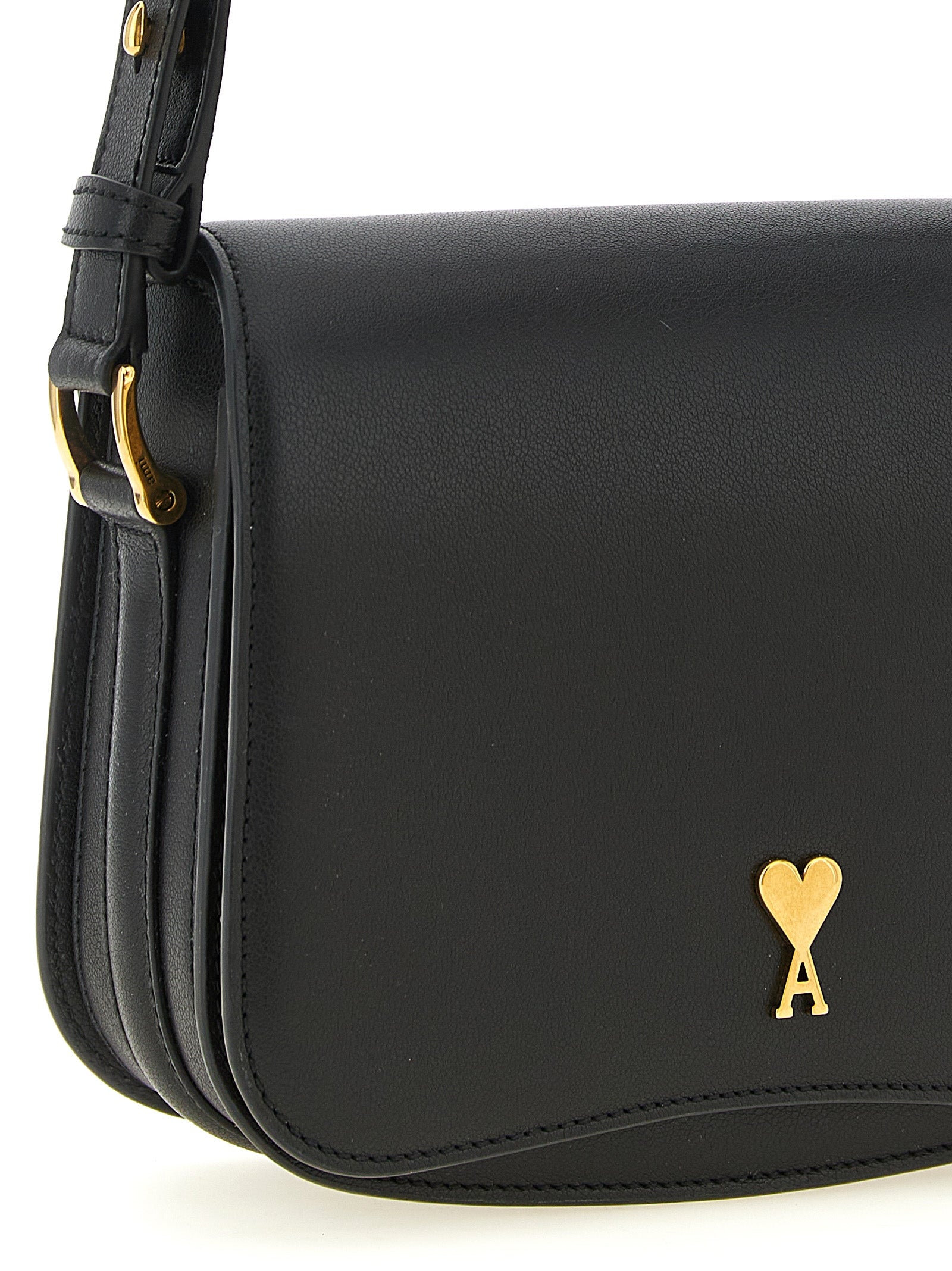 Black Cowhide Crossbody Bag