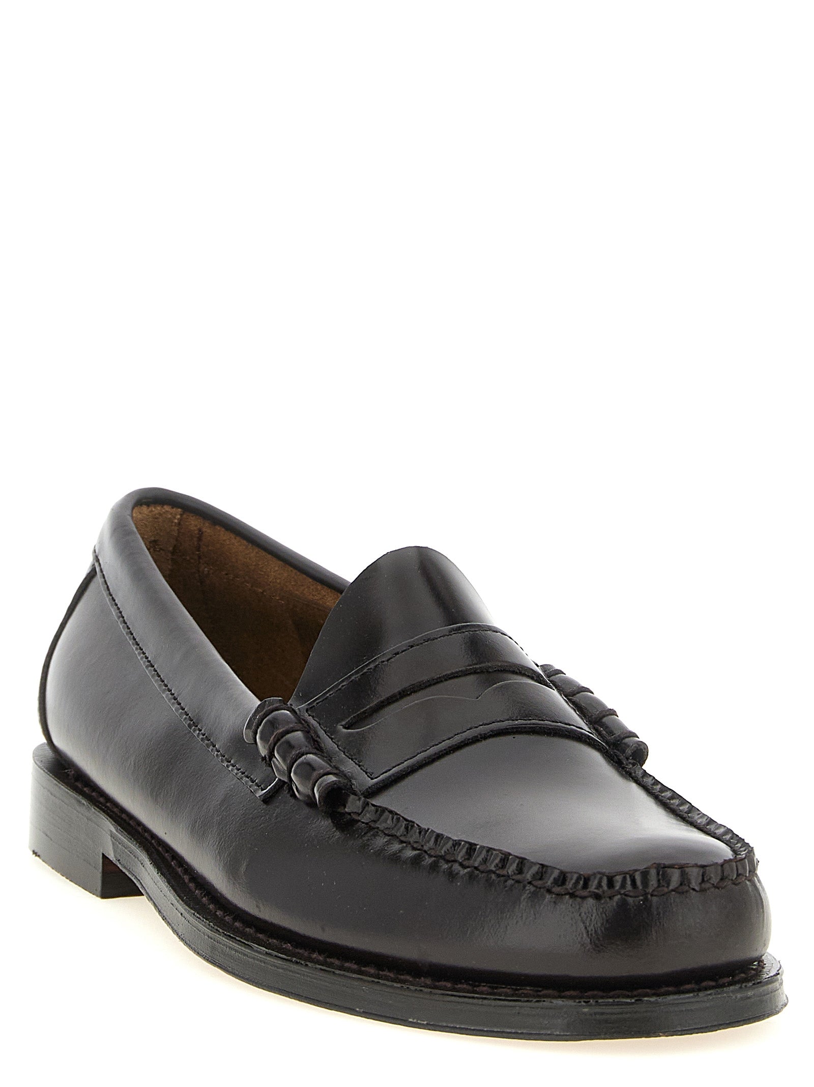 Brown Cowhide Slip-On Loafers