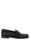 Black Cowhide Slip-On Loafers