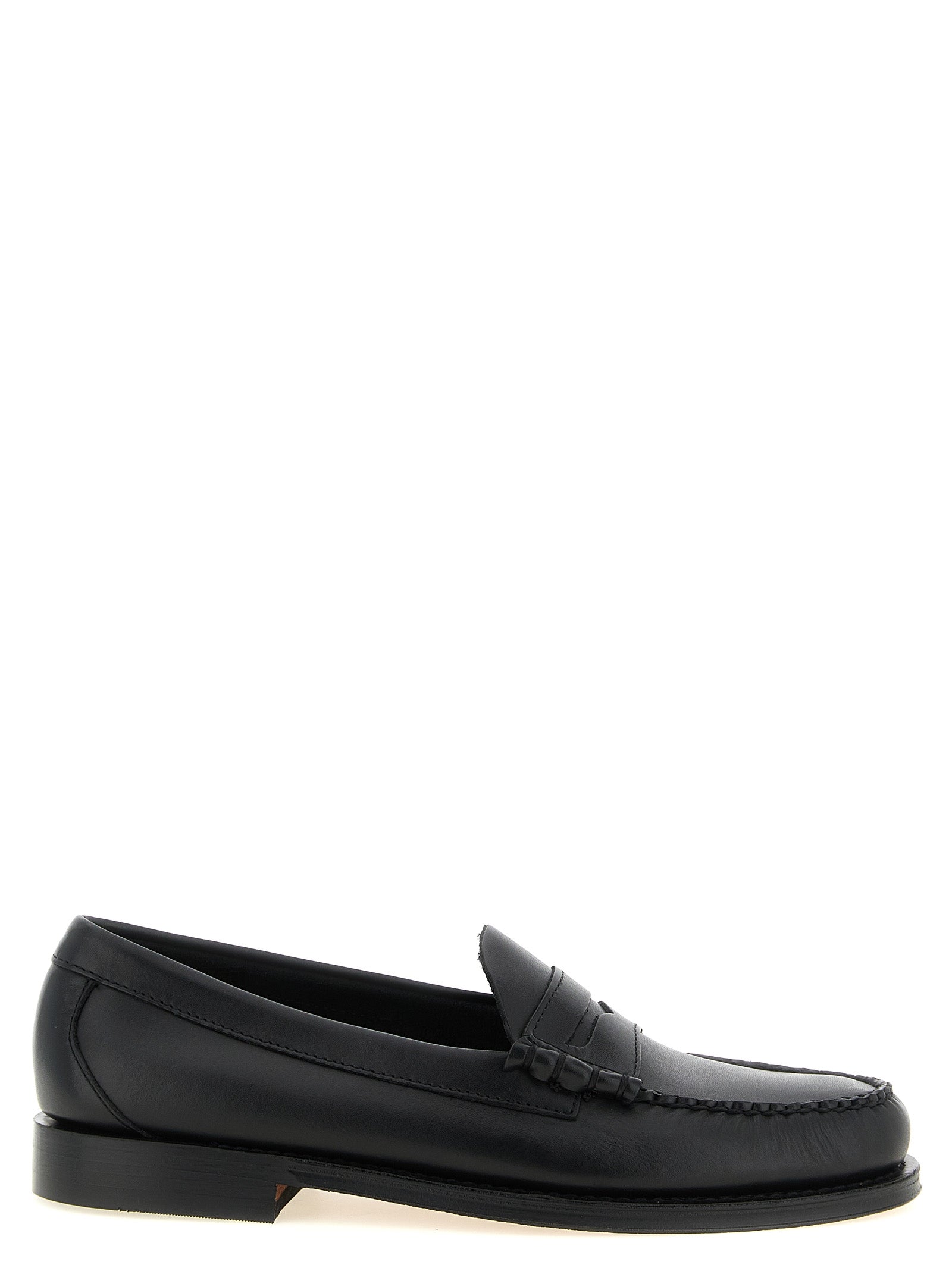 Black Cowhide Slip-On Loafers