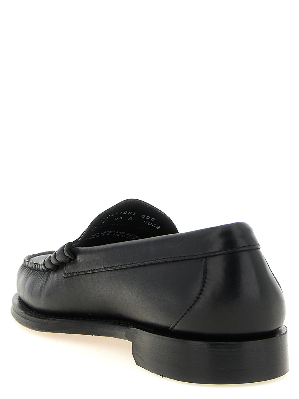 Black Cowhide Slip-On Loafers