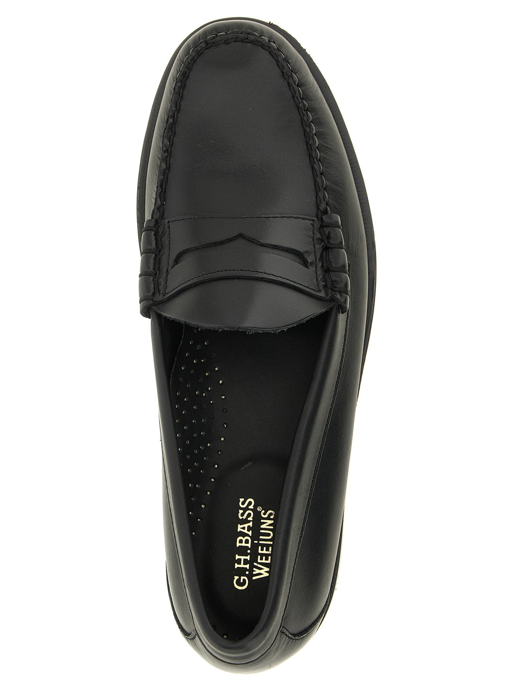 Black Cowhide Slip-On Loafers