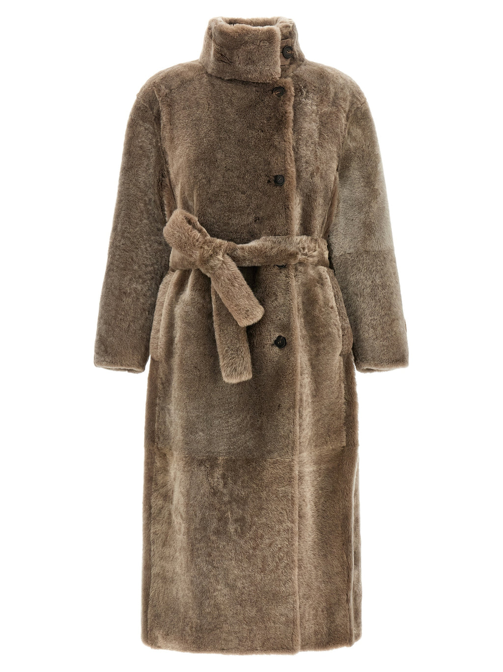 Brown Lamb Leather Coat