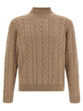 Beige Virgin Wool Cardigan