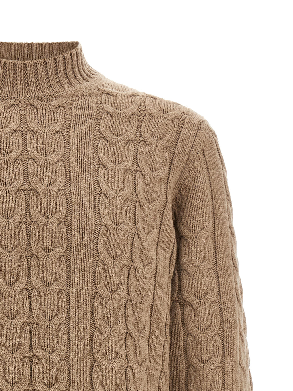 Beige Virgin Wool Cardigan