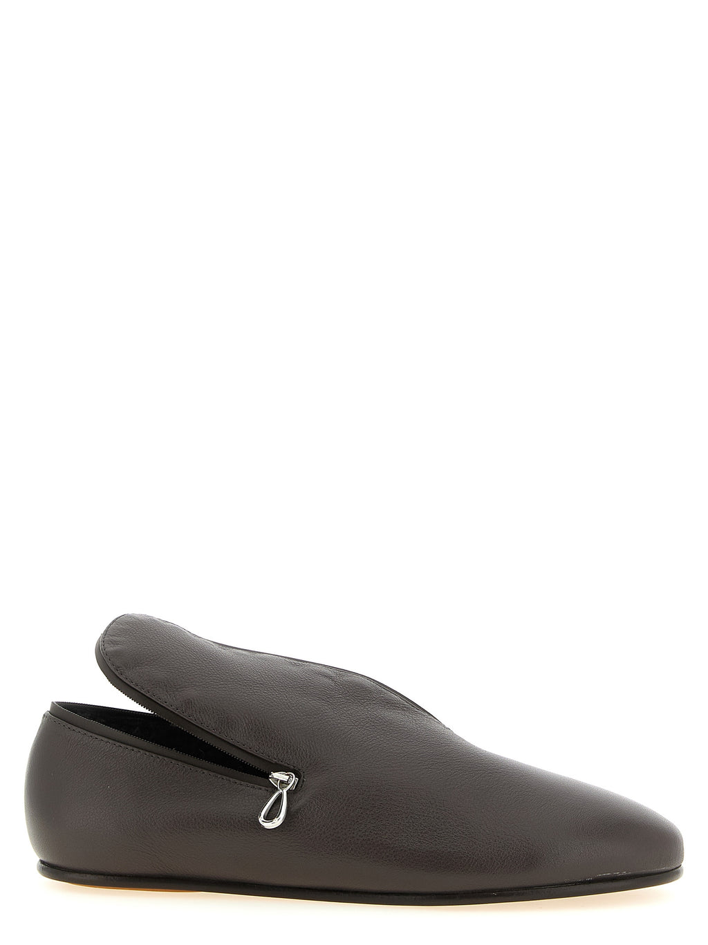 Black Leather Slip-On Loafers
