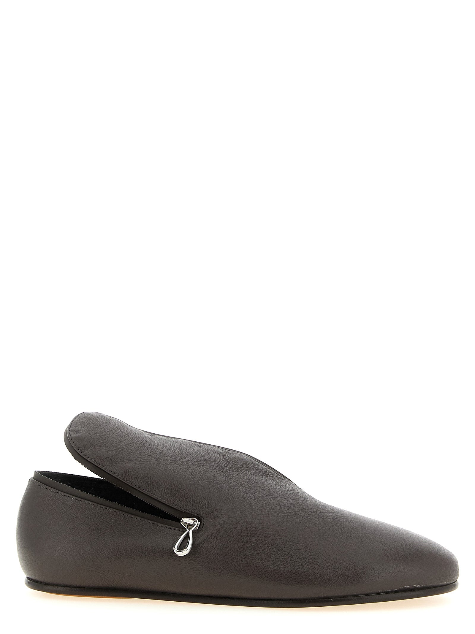 Black Leather Slip-On Loafers