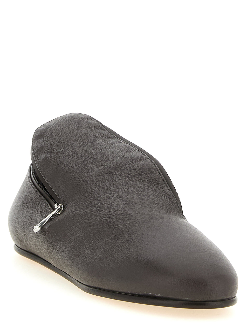 Black Leather Slip-On Loafers