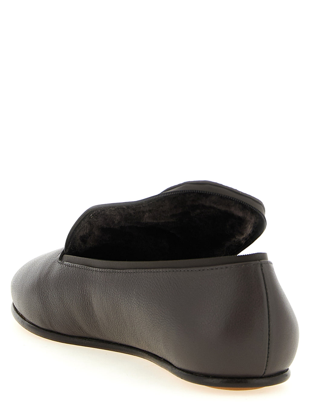 Black Leather Slip-On Loafers