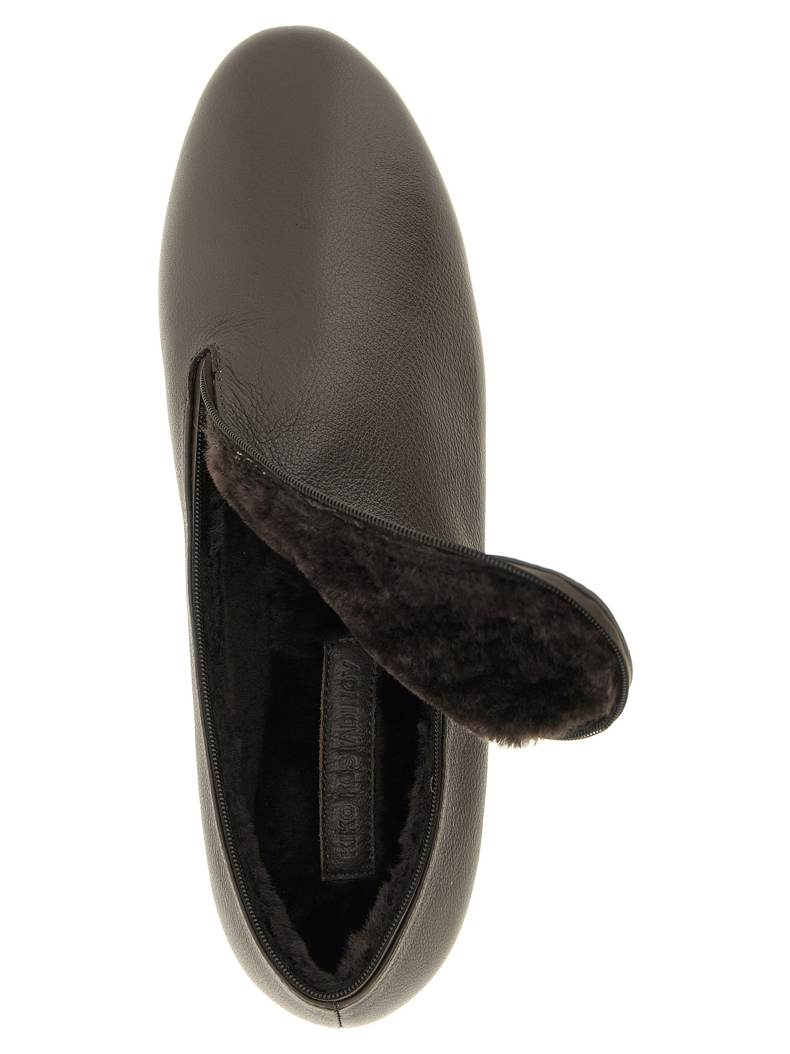 Black Leather Slip-On Loafers