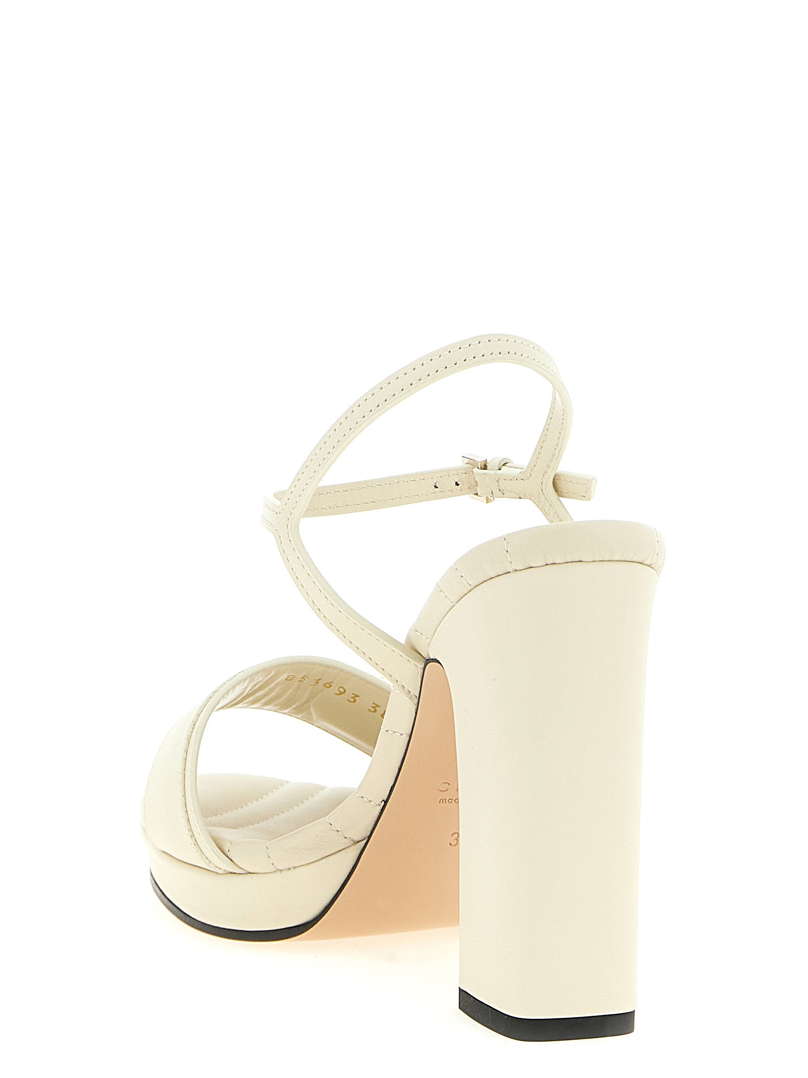 White Calfskin High Heel Pumps